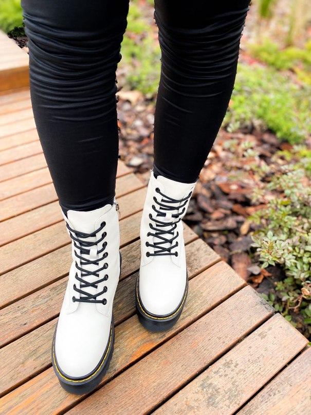 Dr. Martens JADON White Black No Logo (Молнія) 1