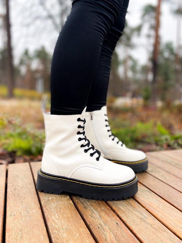 Dr. Martens JADON White Black No Logo (Молнія) 1