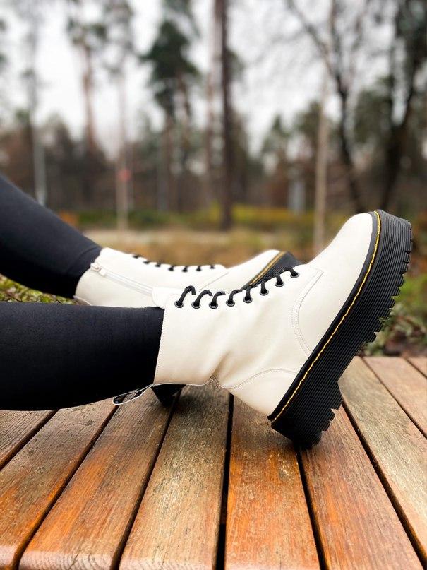 Dr. Martens JADON White Black No Logo (Молнія) 1