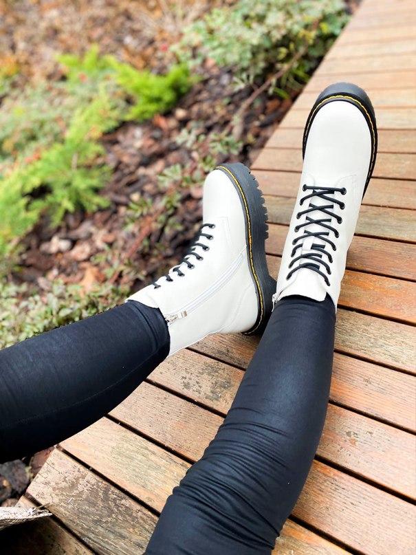 Dr. Martens JADON White Black No Logo (Молнія) 1