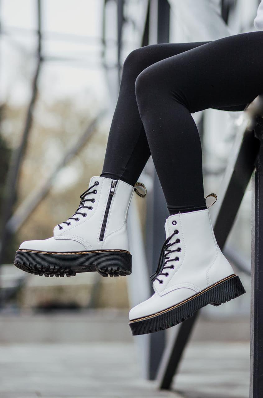 Dr. Martens JADON White Black No Logo (Молнія) 3