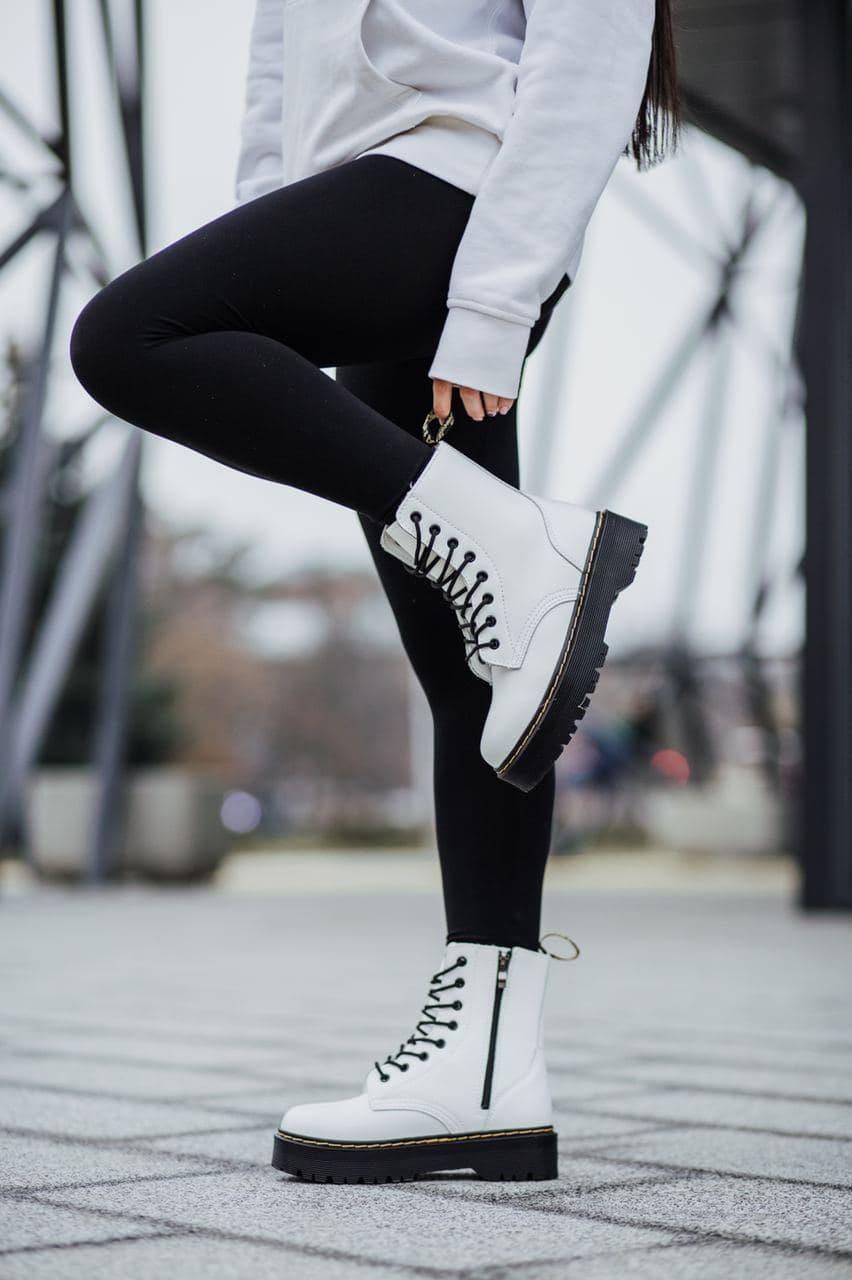 Dr. Martens JADON White Black No Logo (Молнія) 3