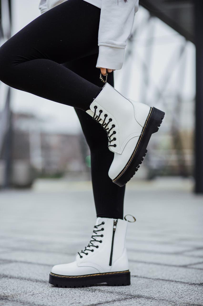 Dr. Martens JADON White Black No Logo (Молнія) 3