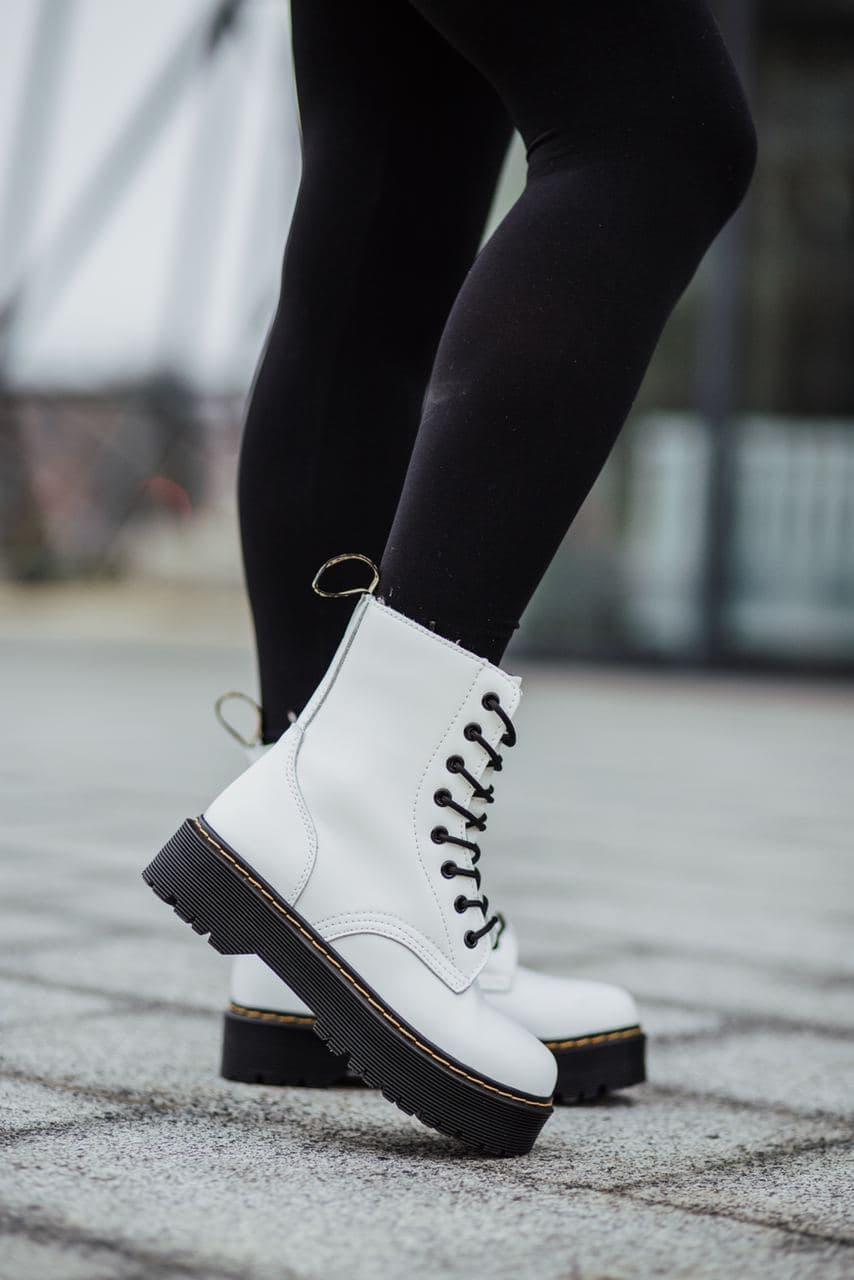 Dr. Martens JADON White Black No Logo (Молнія) 3
