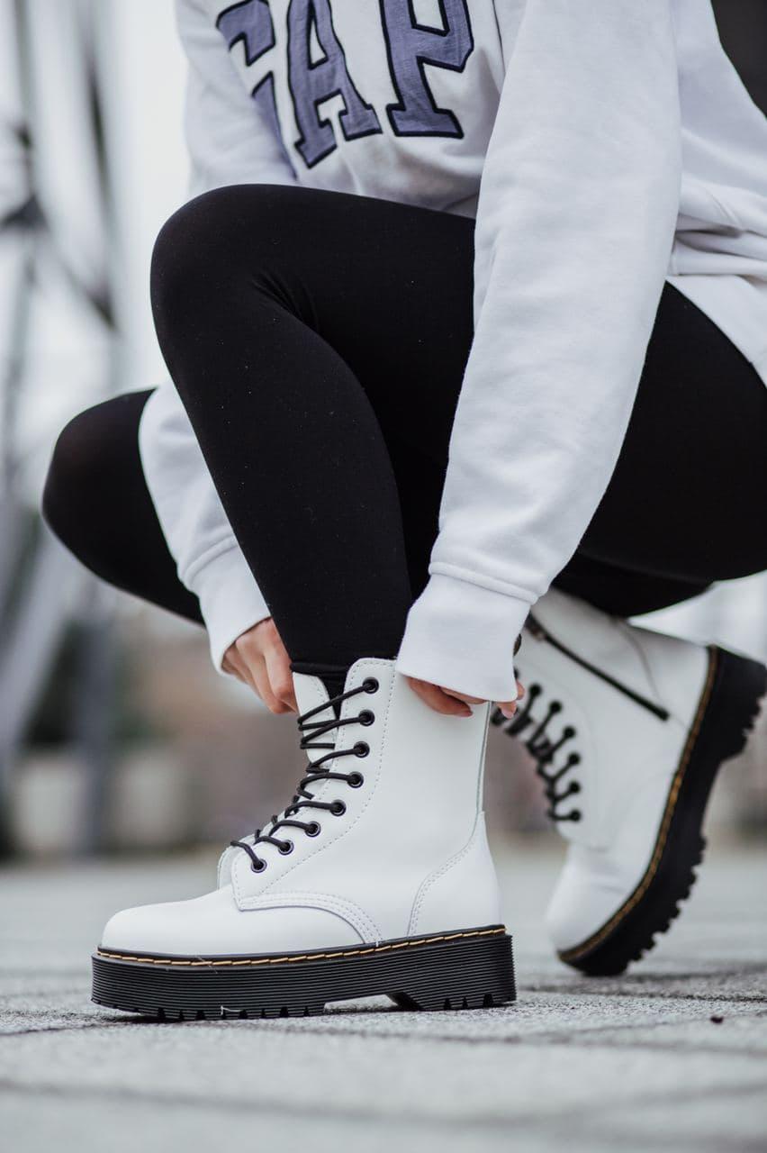 Dr. Martens JADON White Black No Logo (Молнія) 3