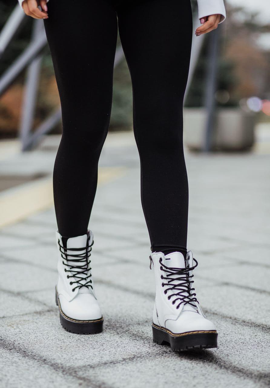 Dr. Martens JADON White Black No Logo (Молнія) 3