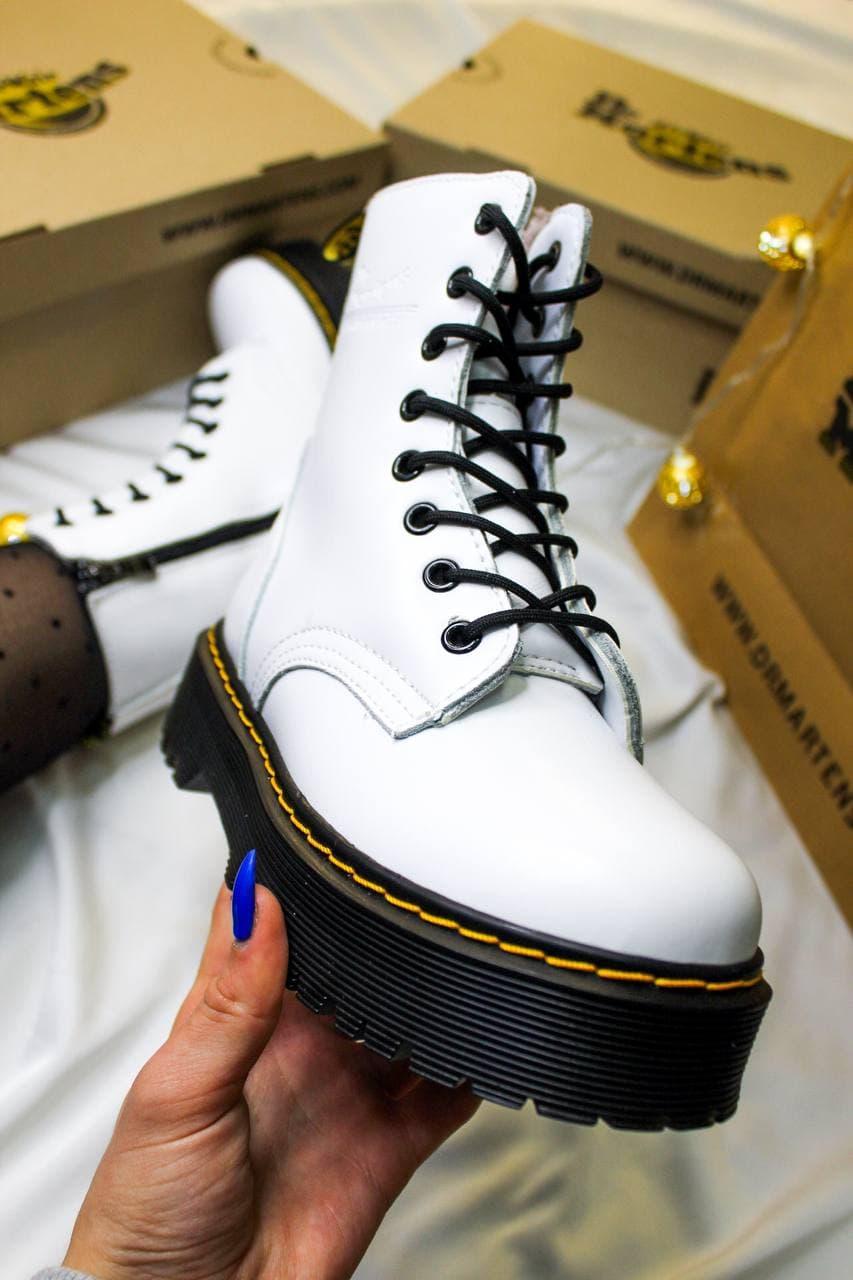 Dr. Martens JADON White Black Logo (Молнія)