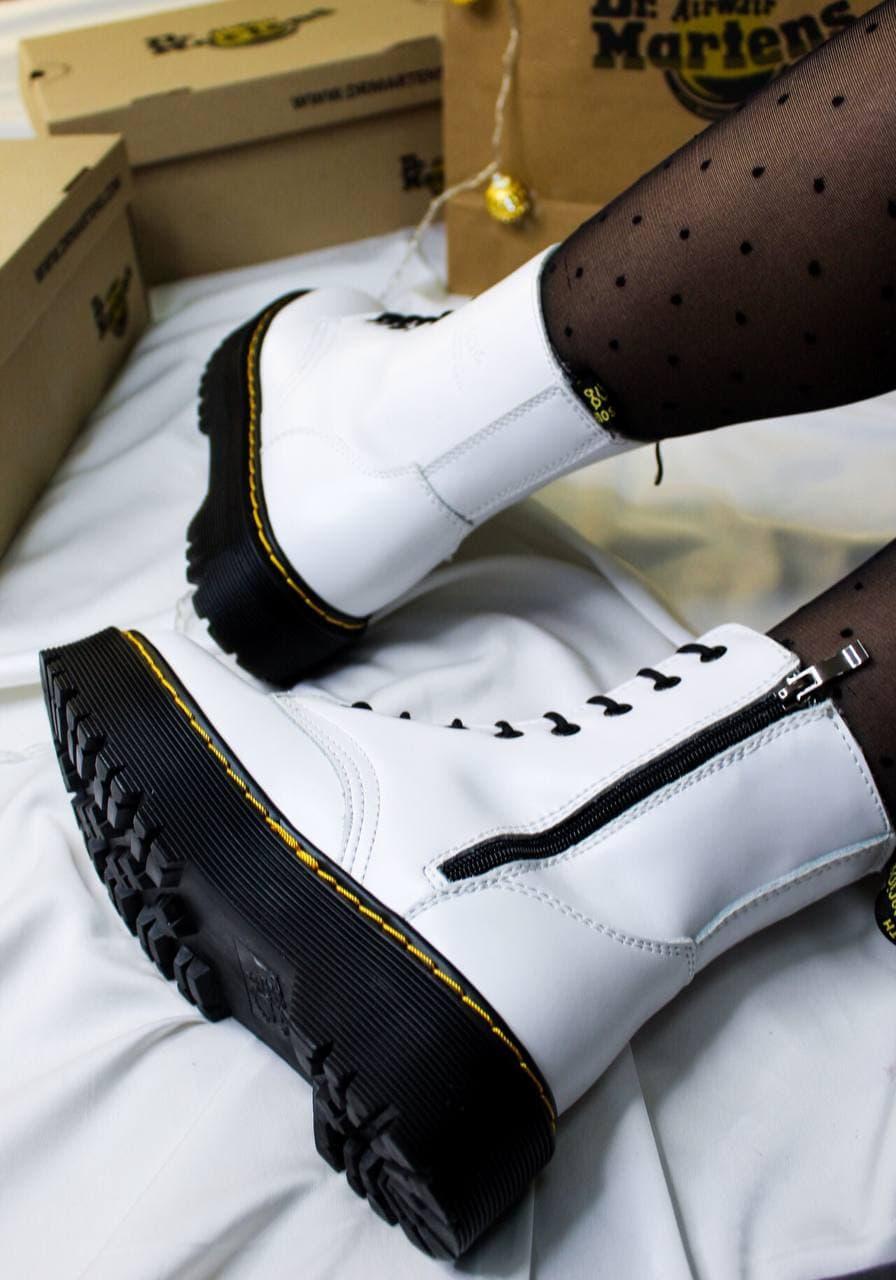 Dr. Martens JADON White Black Logo (Молнія)