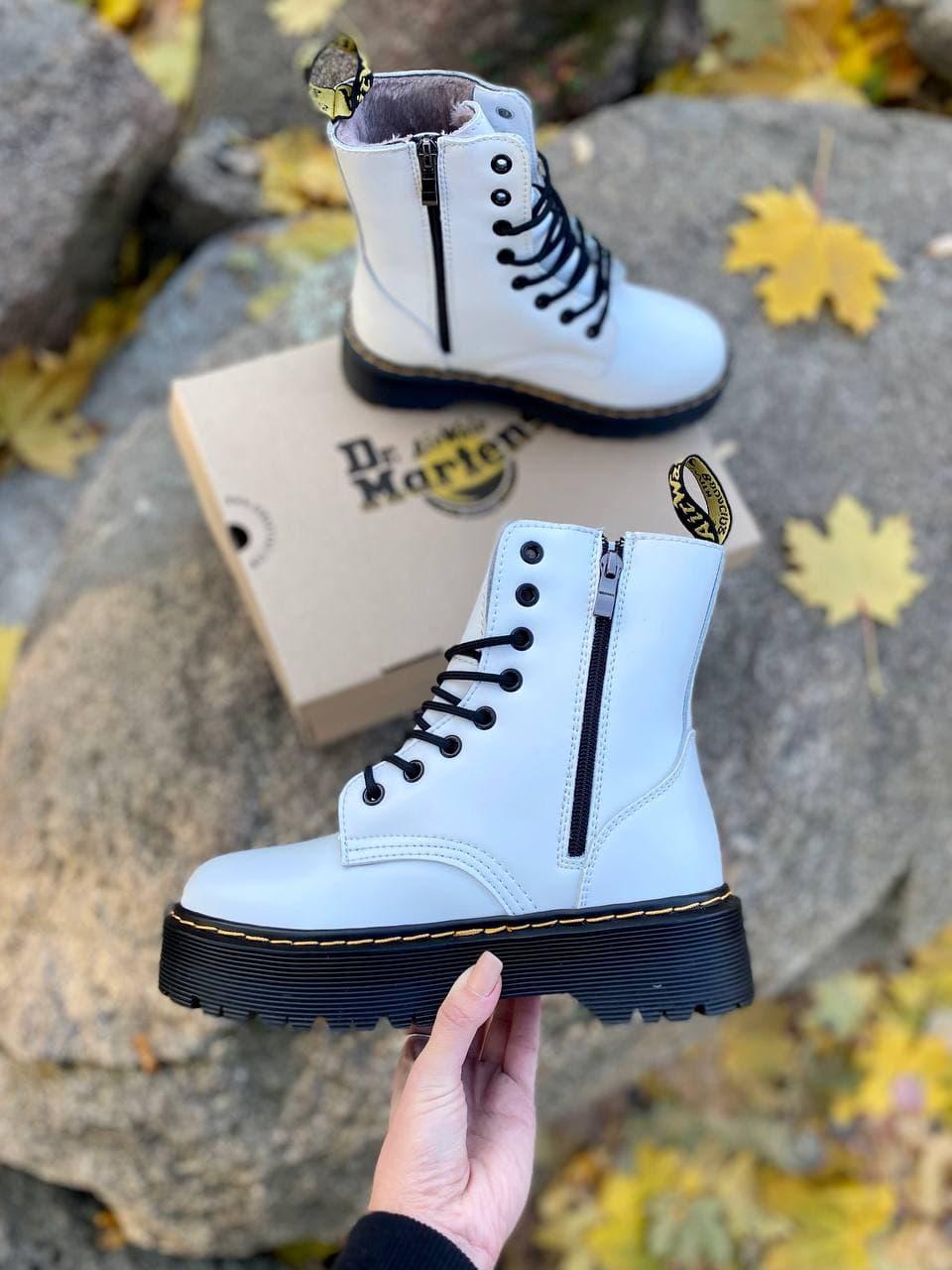 Dr. Martens JADON White Black Logo (Молнія)
