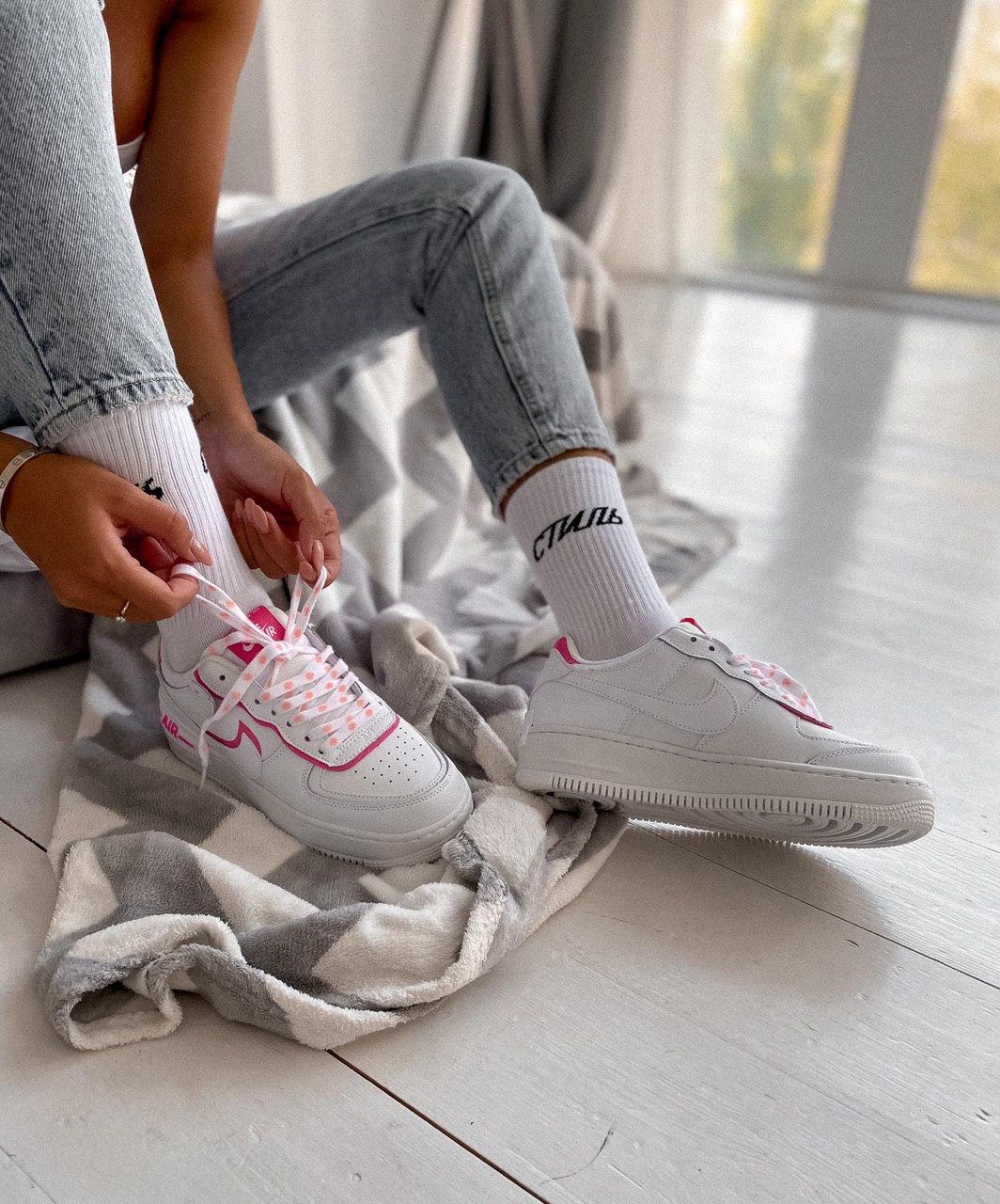 Nike Air Force 1 SHADOW Pink White 3