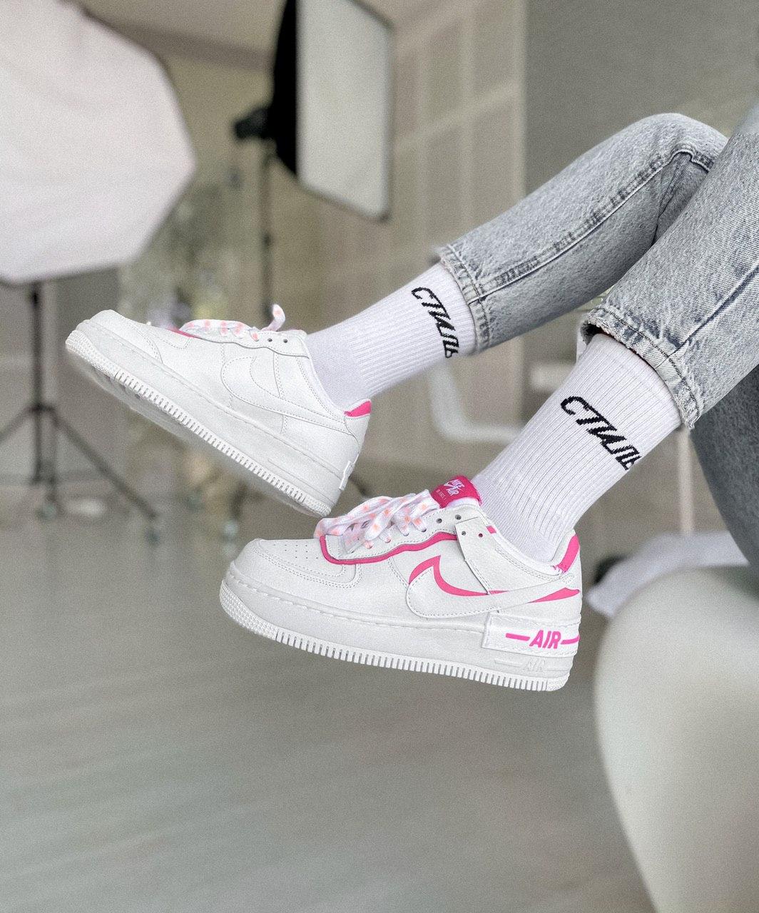 Nike Air Force 1 SHADOW Pink White 3