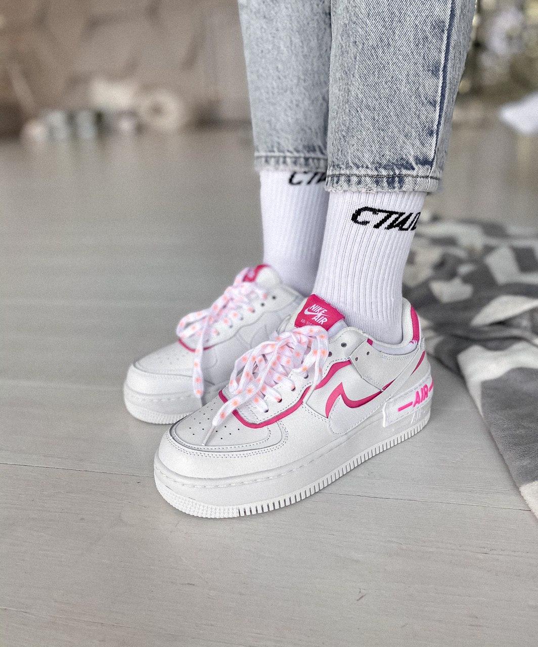 Nike Air Force 1 SHADOW Pink White 3