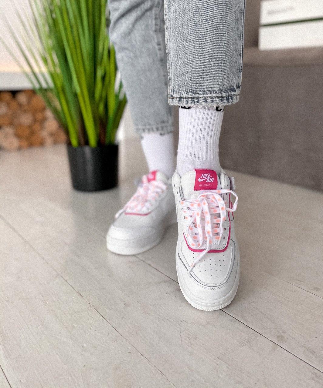 Nike Air Force 1 SHADOW Pink White 3