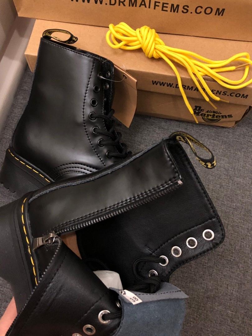 Dr. Martens JADON Black No Logo (Термо Змійка)