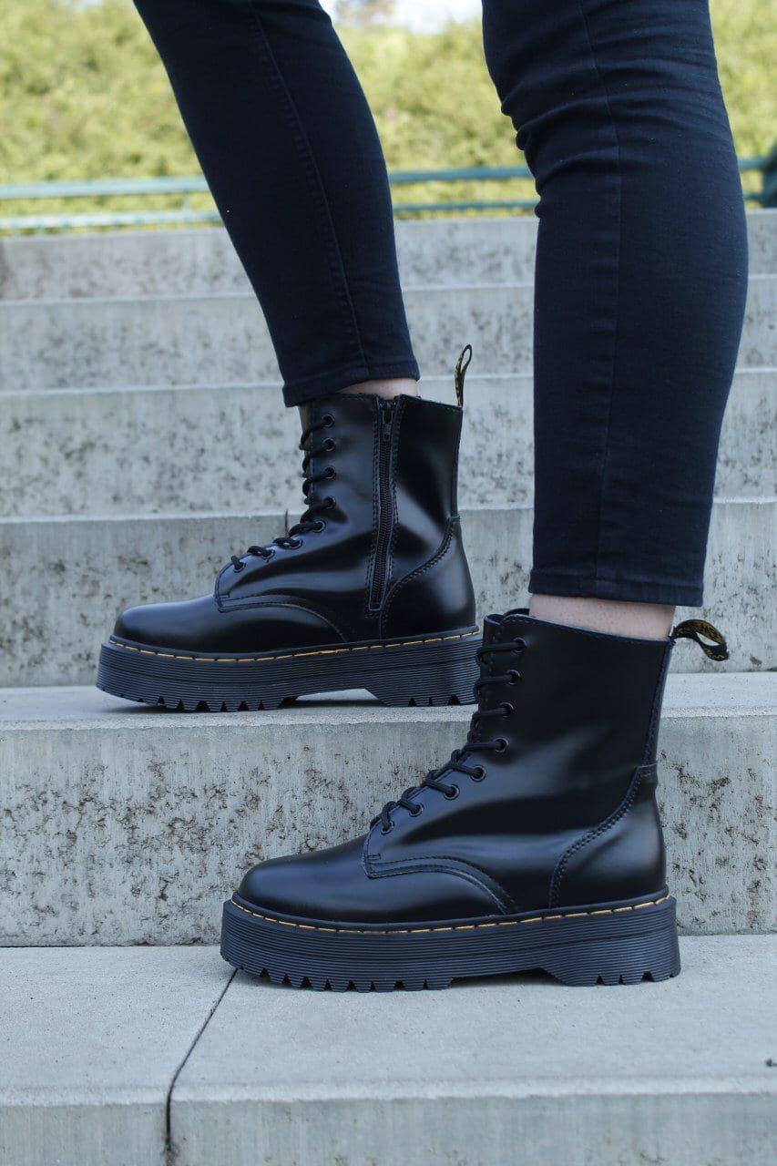 Dr. Martens JADON Black No Logo (Термо Змійка) 1