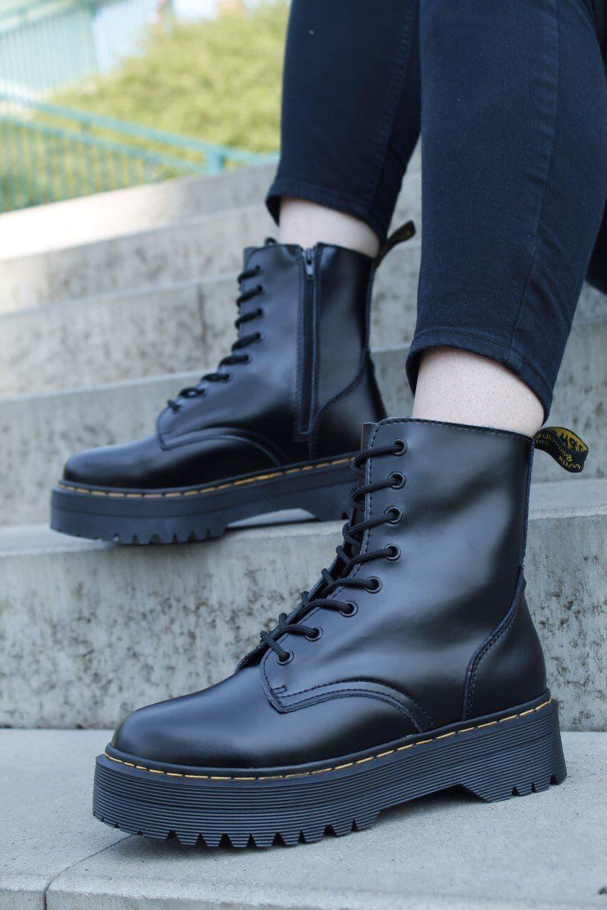 Dr. Martens JADON Black No Logo (Термо Змійка) 1