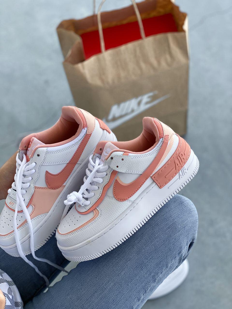 Nike Air Force 1 SHADOW White Coral