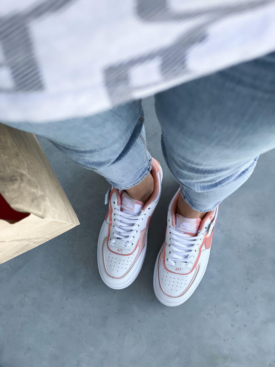 Nike Air Force 1 SHADOW White Coral