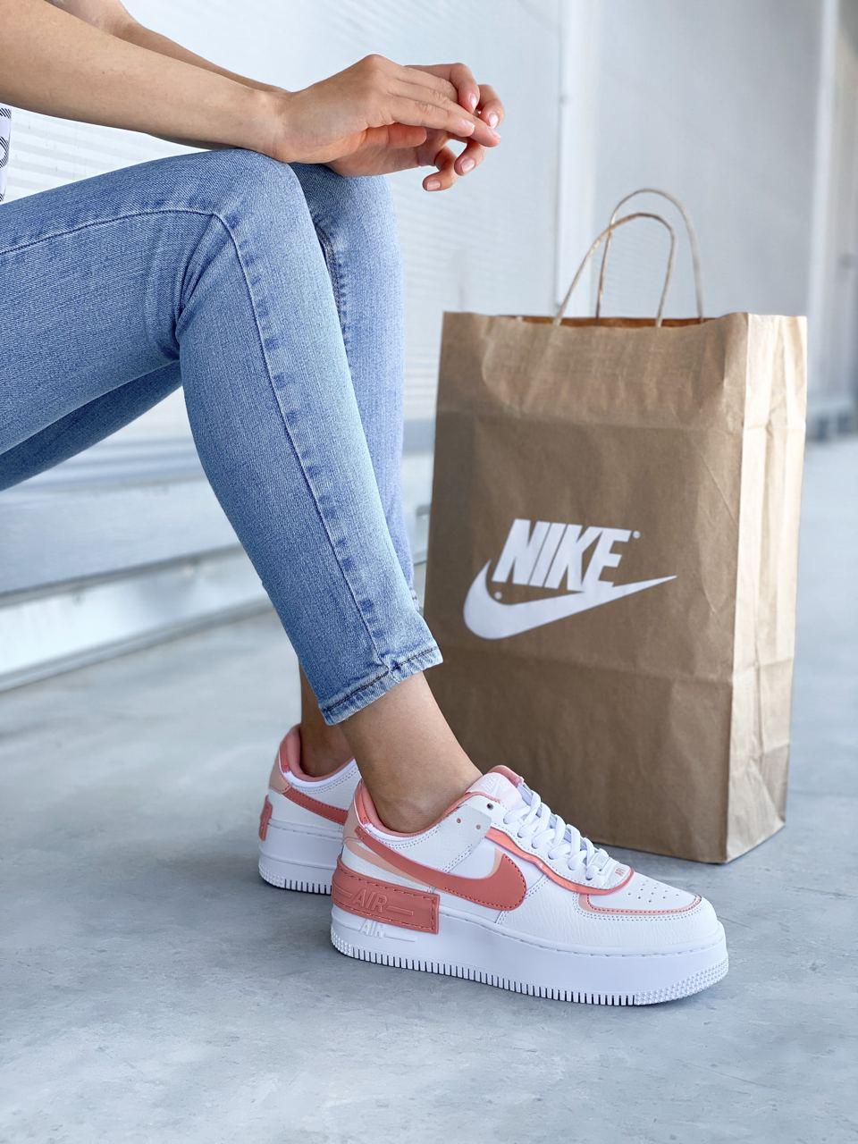 Nike Air Force 1 SHADOW White Coral