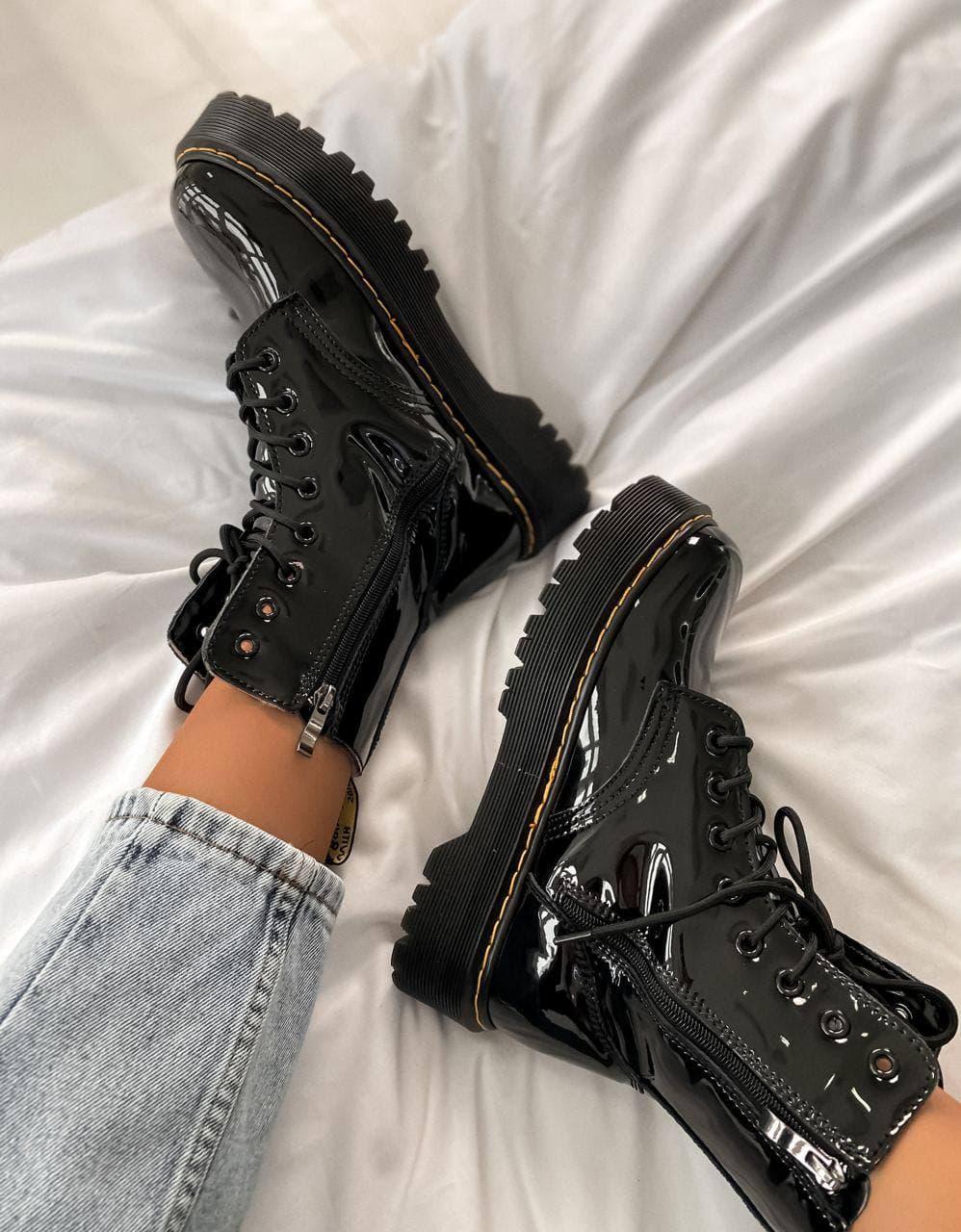 Dr. Martens JADON Patent Black No Logo (Молнія)