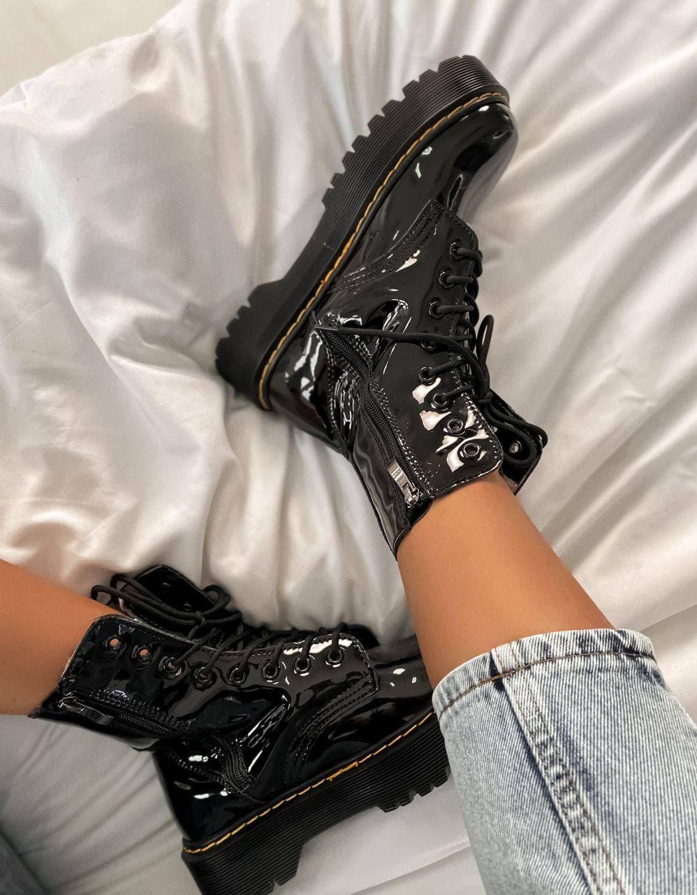 Dr. Martens JADON Patent Black No Logo (Молнія)