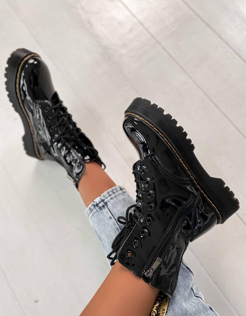 Dr. Martens JADON Patent Black No Logo (Молнія)