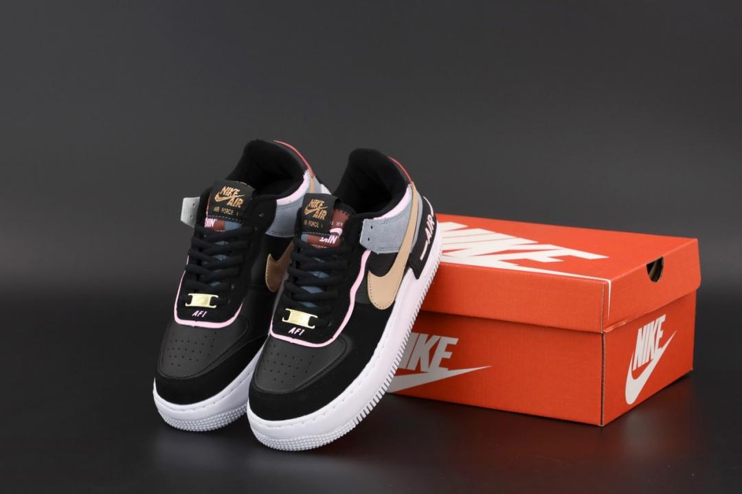 Nike Air Force 1 SHADOW Black Metalic Red