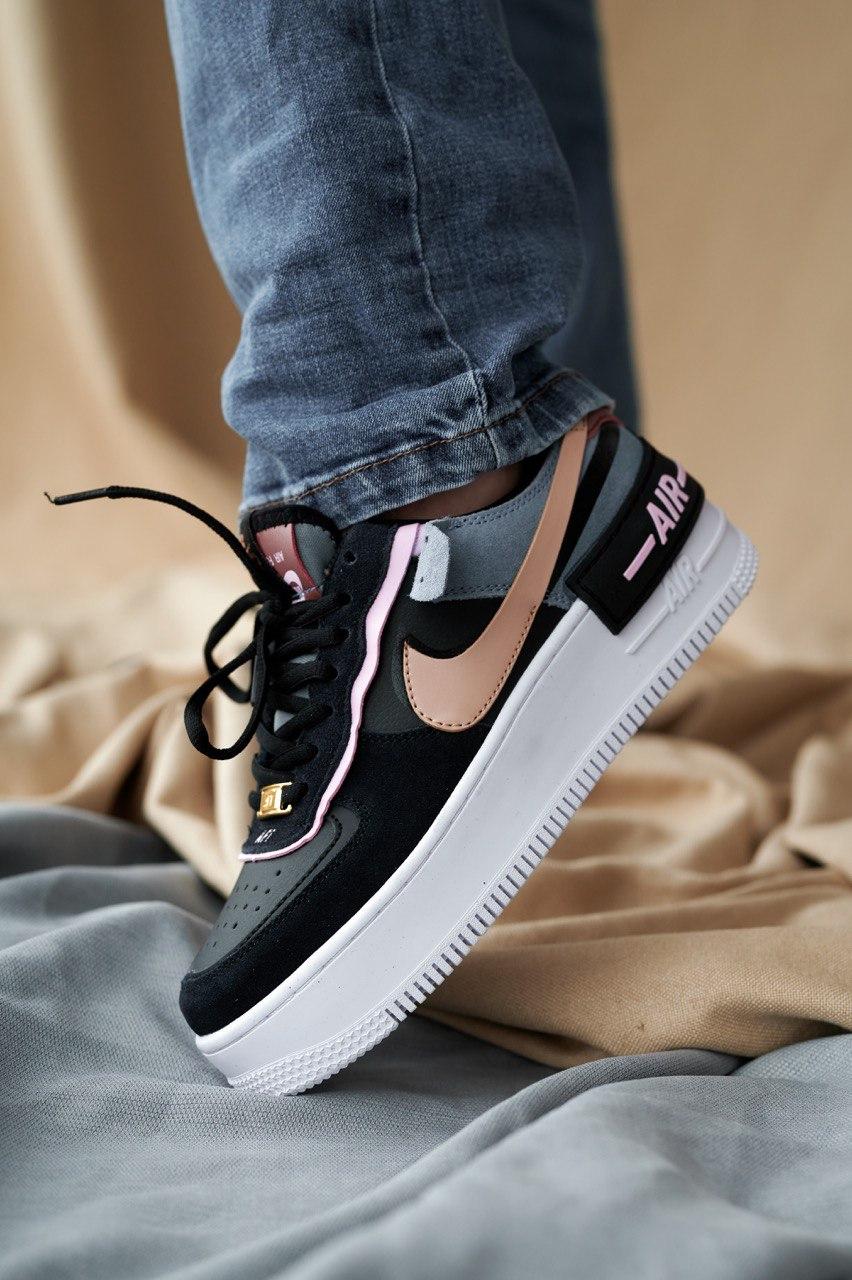 Nike Air Force 1 SHADOW Black Metalic Red