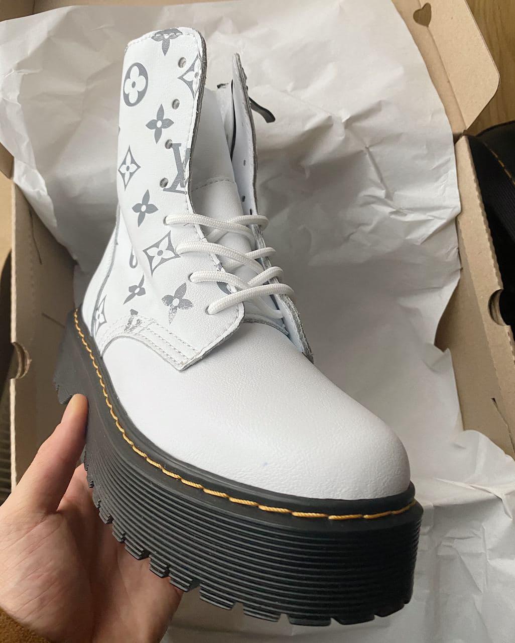 Dr. Martens JADON x Louis Vuitton Premium White (Молнія)