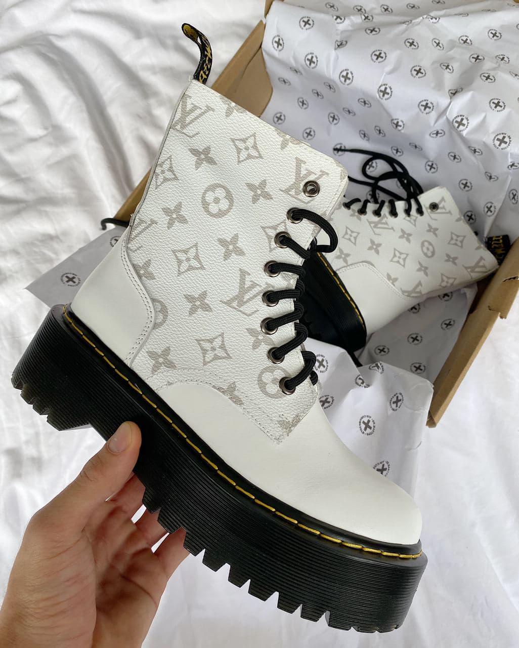 Dr. Martens JADON x Louis Vuitton Premium White No Logo (Молнія)