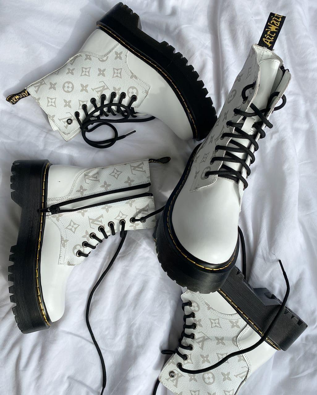 Dr. Martens JADON x Louis Vuitton Premium White No Logo (Молнія)