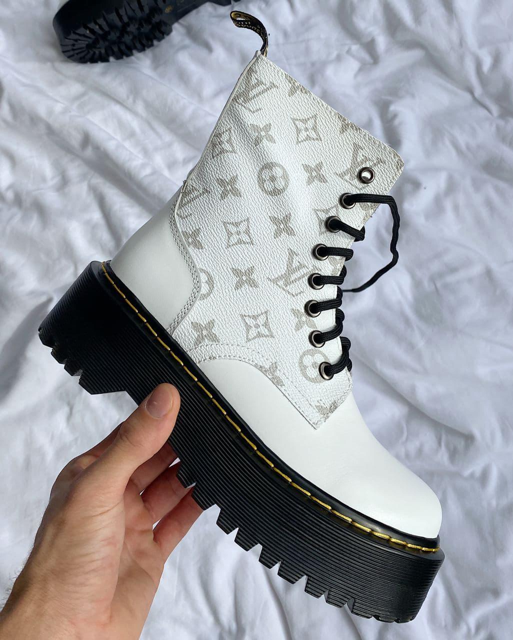 Dr. Martens JADON x Louis Vuitton Premium White No Logo (Молнія)