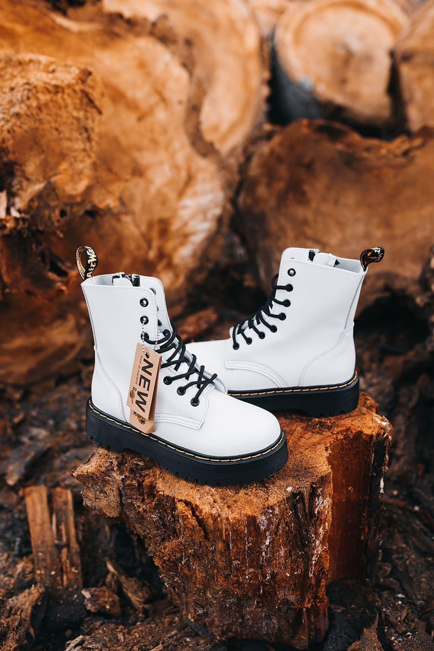 Dr. Martens JADON White Black No Logo (Молнія)