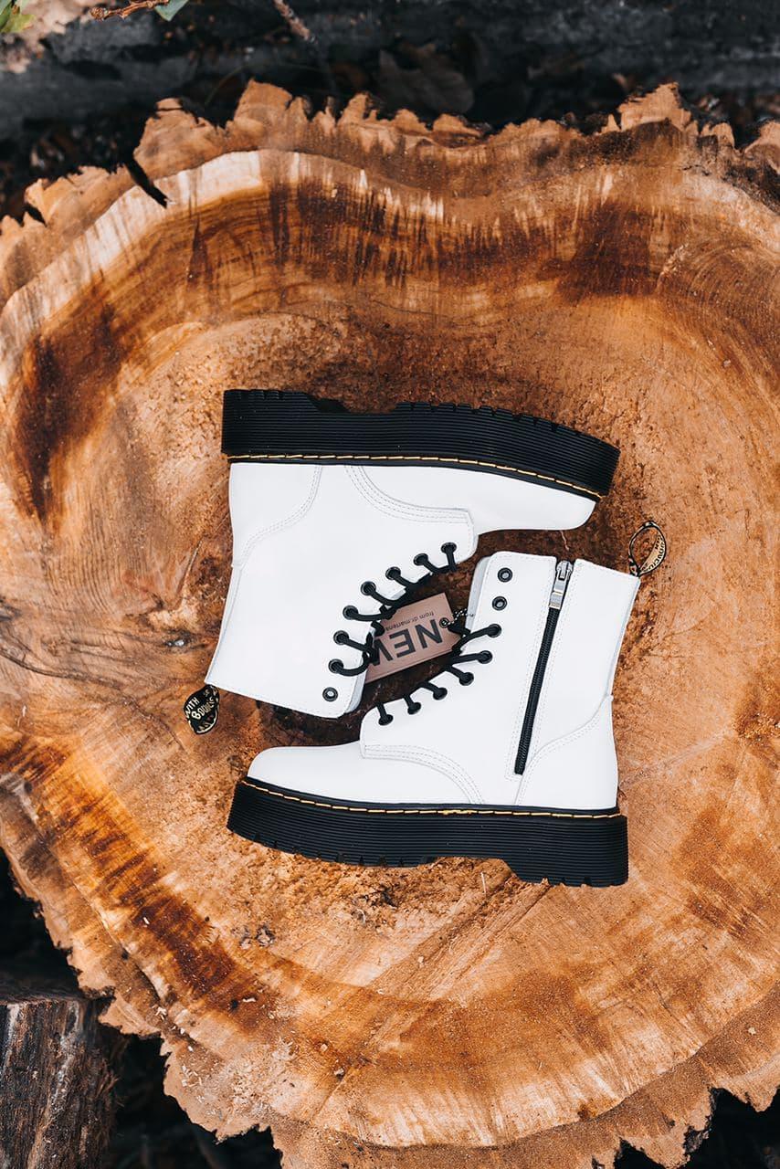 Dr. Martens JADON White Black No Logo (Молнія)