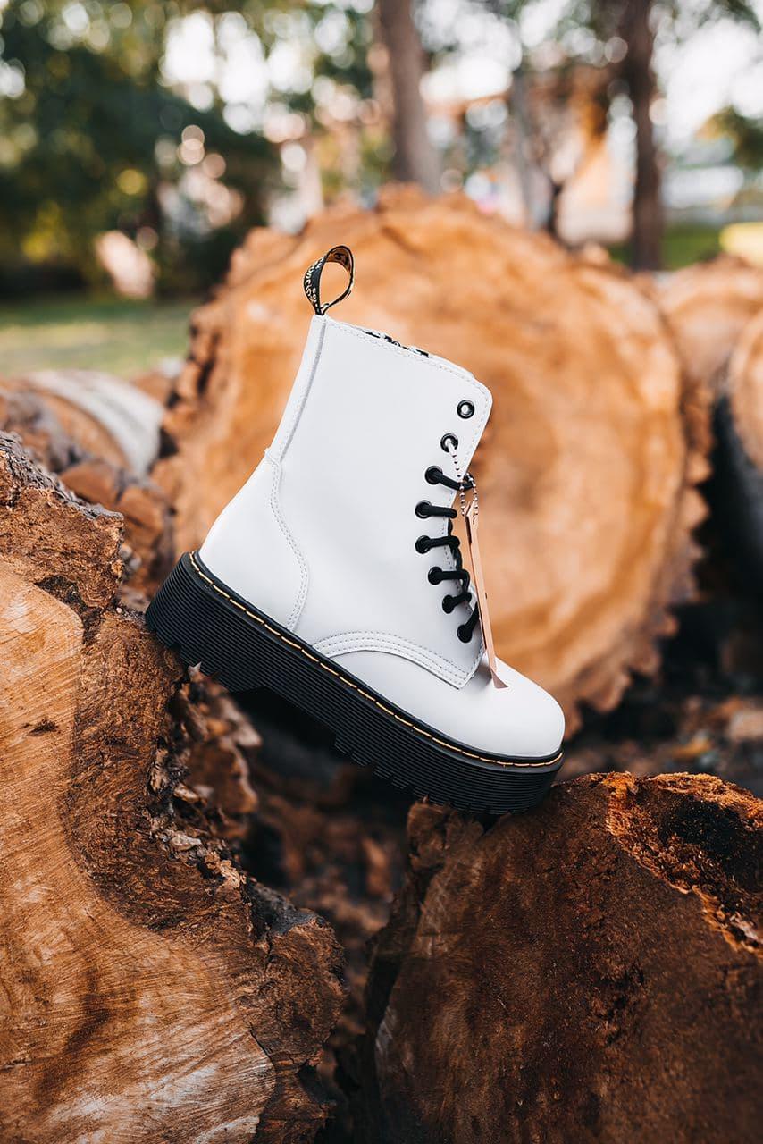 Dr. Martens JADON White Black No Logo (Молнія)
