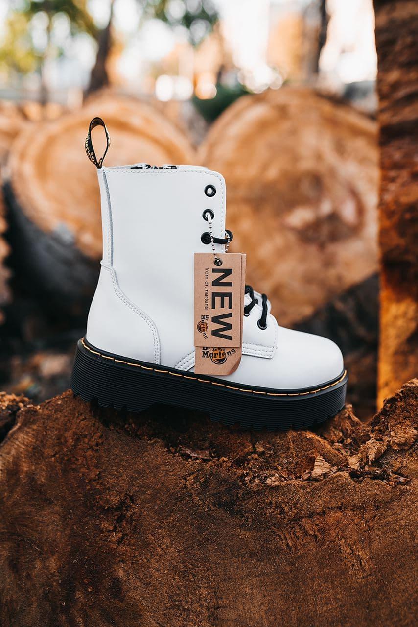 Dr. Martens JADON White Black No Logo (Молнія)