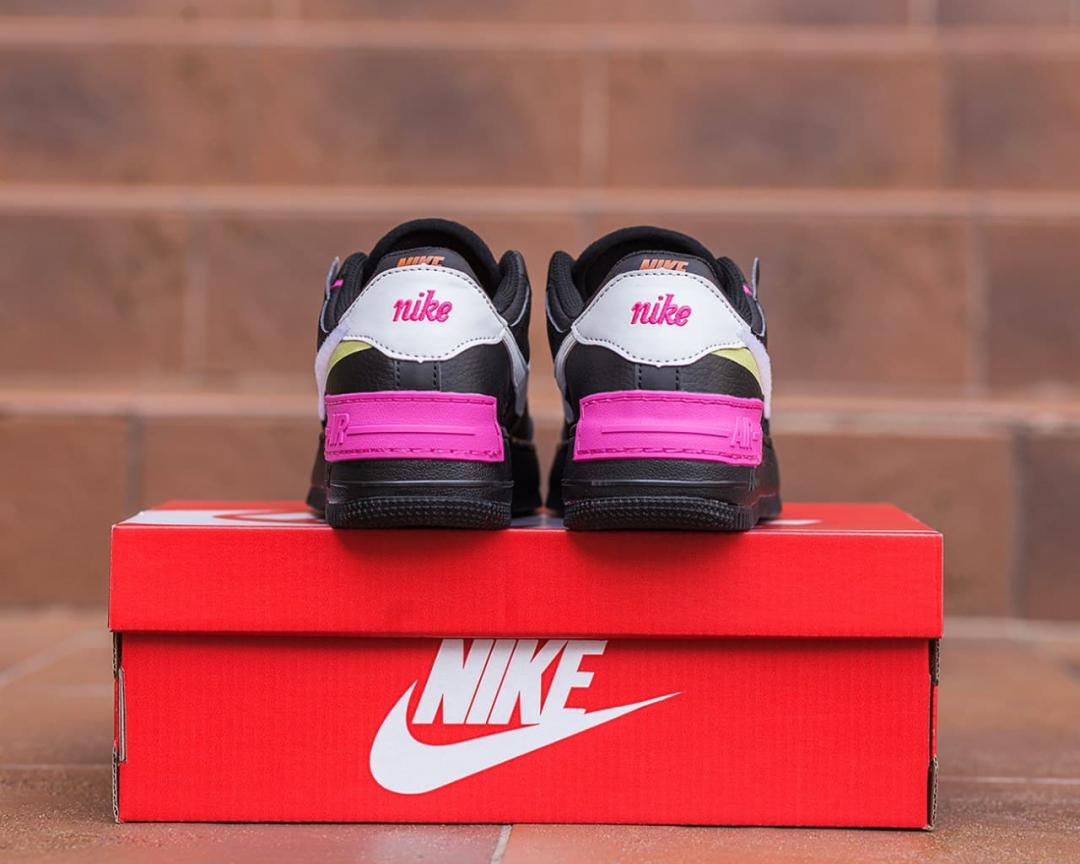 Nike Air Force 1 SHADOW Removable Patches Black Pink