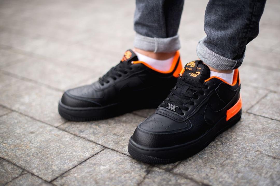 Nike Air Force 1 SHADOW Black Orange