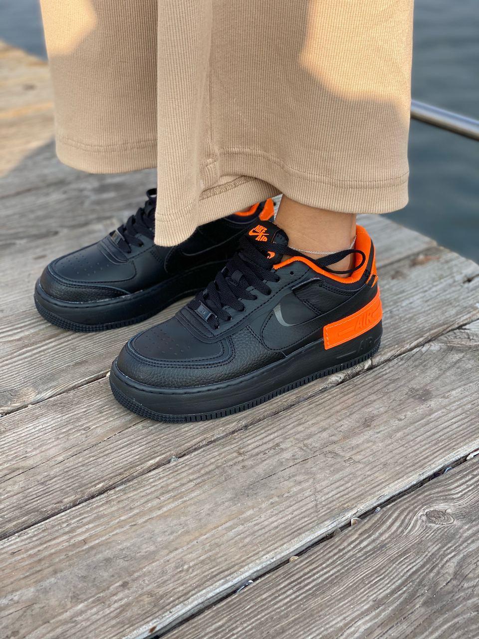 Nike Air Force 1 SHADOW Black Orange