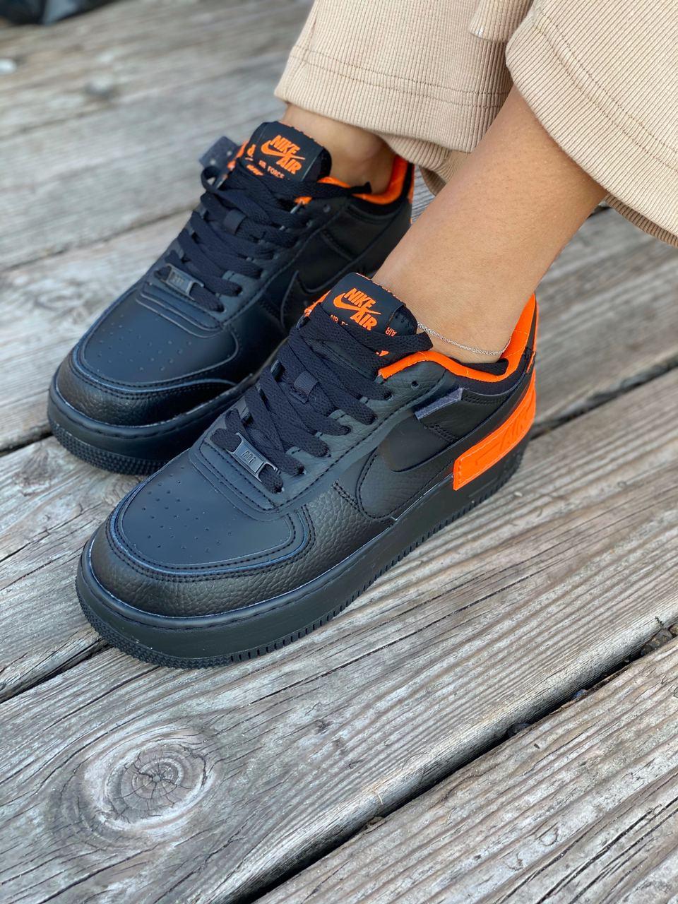 Nike Air Force 1 SHADOW Black Orange