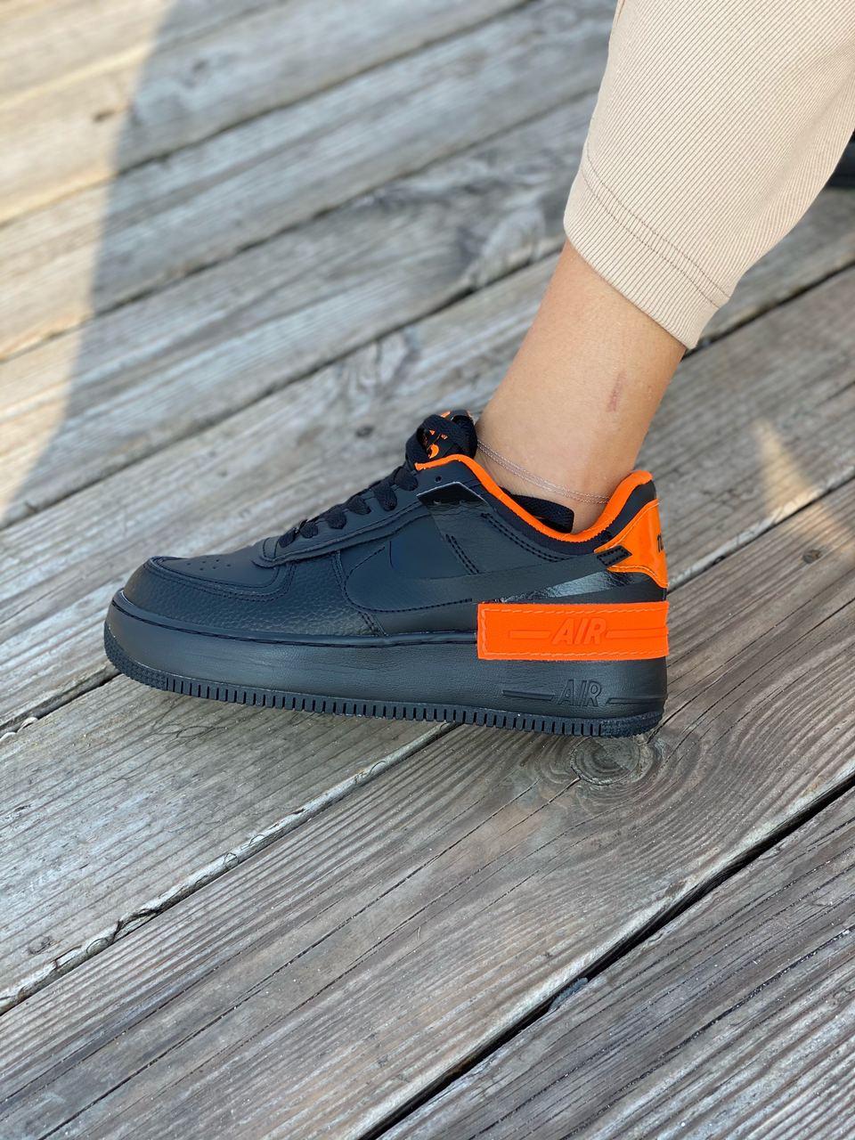 Nike Air Force 1 SHADOW Black Orange