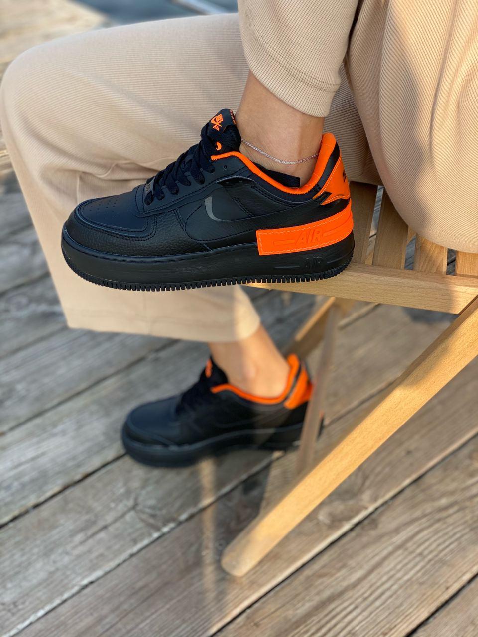 Nike Air Force 1 SHADOW Black Orange