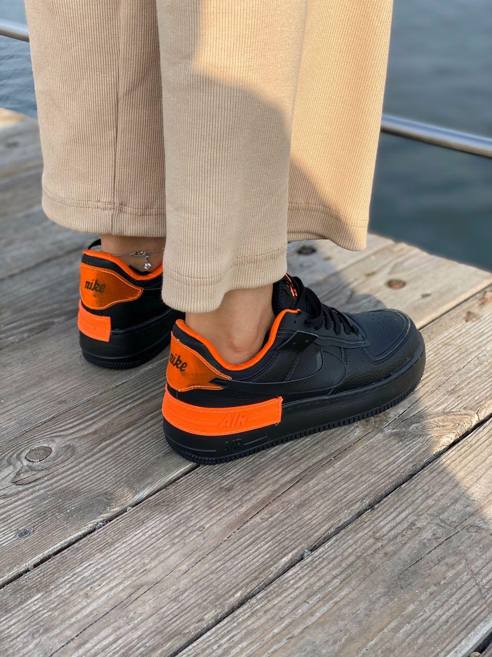 Nike Air Force 1 SHADOW Black Orange