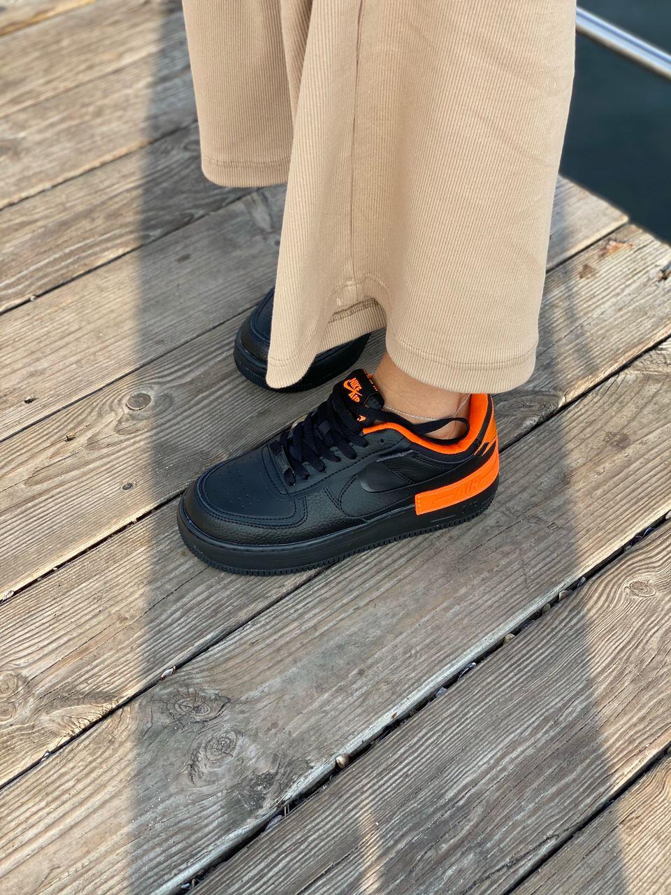 Nike Air Force 1 SHADOW Black Orange