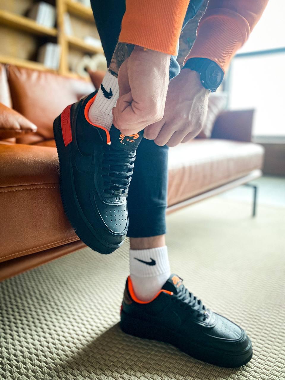 Nike Air Force 1 SHADOW Black Orange