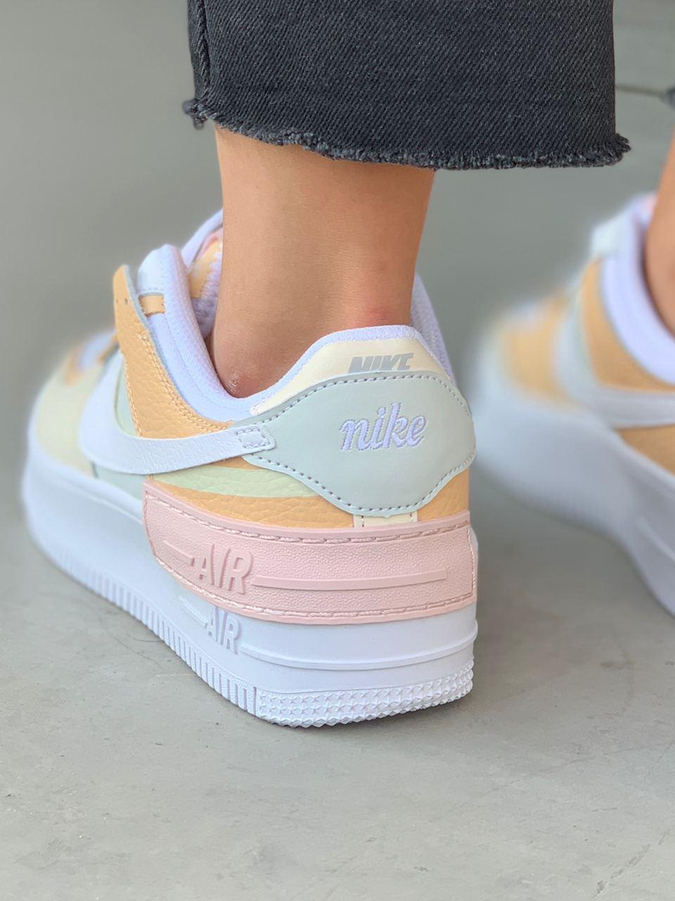 Nike Air Force 1 Shadow White Grey Brown v2
