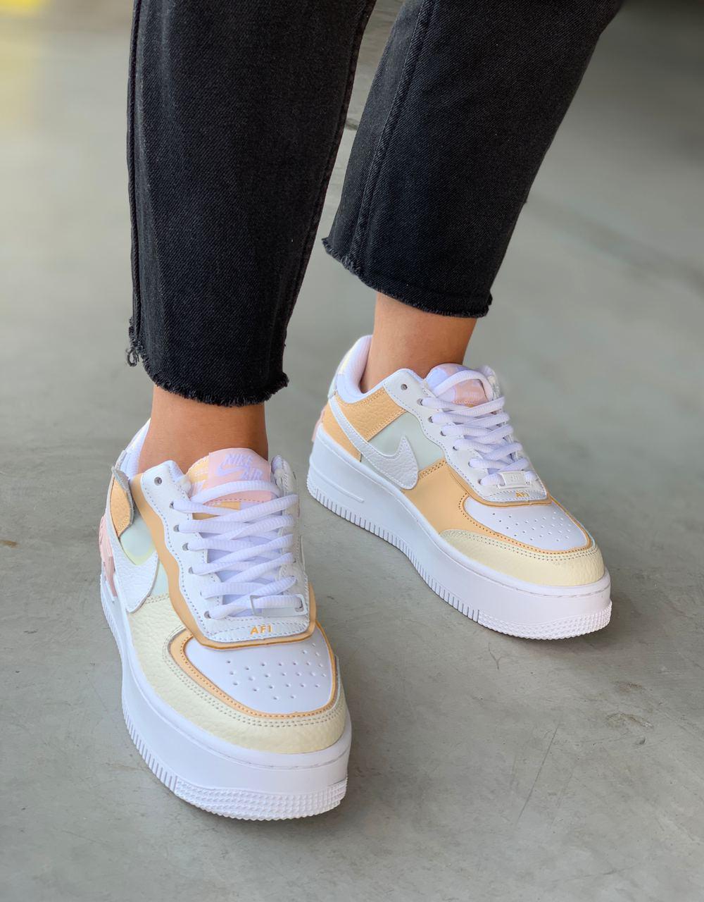 Nike Air Force 1 Shadow White Grey Brown v2