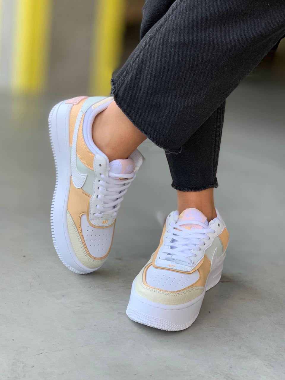 Nike Air Force 1 Shadow White Grey Brown v2