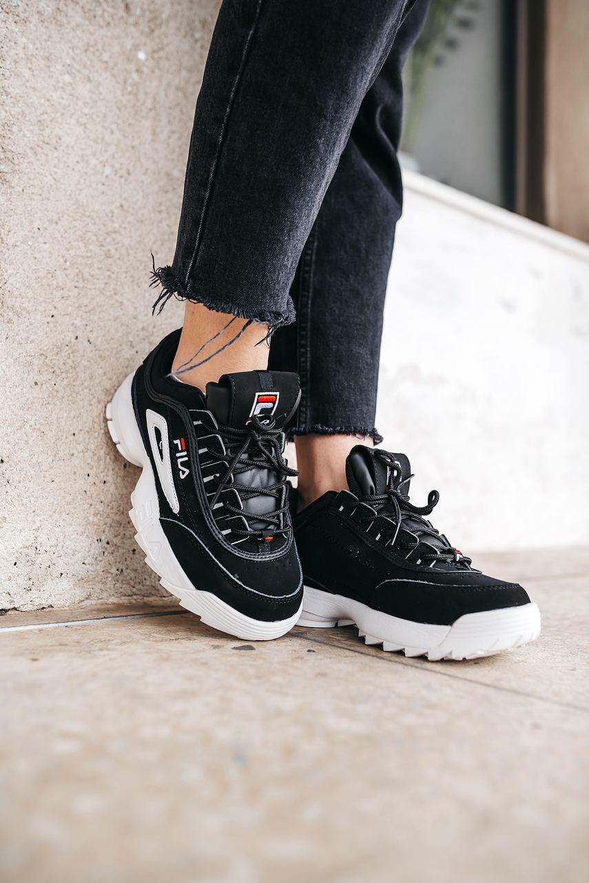 Fila Disruptor 2 Black White Suede