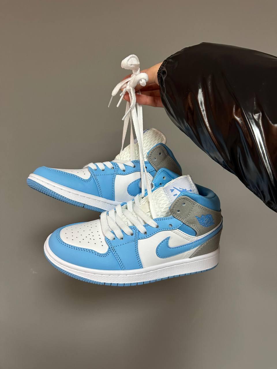 Nike Air Jordan 1 Mid Blue Grey Premium